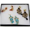 Image 1 : 3 PAIRS RHINESTONE EARRINGS