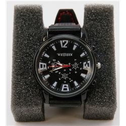 7) WELLEER WATCH WITH RUBBER STRAP