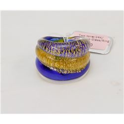 5) MURANIO 3 TONE 24K GLASS RING SIZE 7