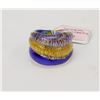 Image 1 : 5) MURANIO 3 TONE 24K GLASS RING SIZE 7