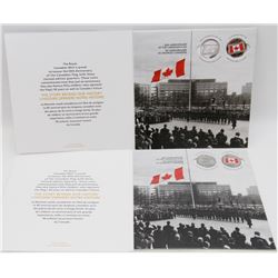 TWO CARDBOARD DISPLAYS OF 2015 CANADIAN 50th