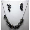 Image 1 : 19 - BLACK/GREY  CRYSTAL NECKLACE SET