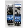 Image 1 : 2 PAIRS OF IFROGZ PLUGZ EAR POLLUTION EARPHONES