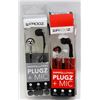 Image 1 : 2 PAIRS OF IFROGZ PLUGZ EAR POLLUTION EARPHONES