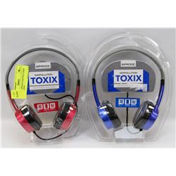 2 SETS OF IFROGZ EAR POLLUTION TOXIX STEREO