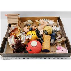 FLAT OF SMALL INDOOR / OUTDOOR COLLECTIBLES
