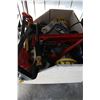 Image 1 : BOX OF PIPE WRENCHES SPRINKLERS AND HOSE PARTS