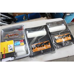 THREE PAINT ROLLER TRAY SETS
