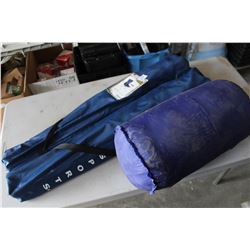 2 CAMP CHAIRS AND SLEEPING BAG