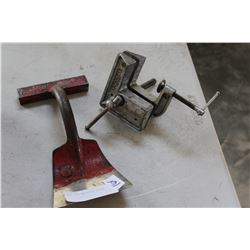 SMALL VICE AND FLOOR CHISEL