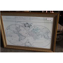 FRAMED WORLD MAP
