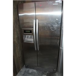 STAINLESS KITCHEN AID SIDE BY SIDE FRIDGE WITH WATER AND ICE, TESTED AND WORKING, GURANTEED