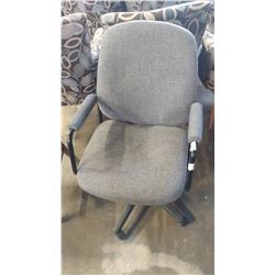 GREY ROLLING OFFICE ARMCHAIR