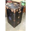 Image 1 : BLACK METAL WARDROBE TRUNK WITH DRAWERS