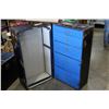 Image 3 : BLACK METAL WARDROBE TRUNK WITH DRAWERS
