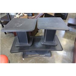 3 PIECE BLACK COFFE AND ENDTABLE SET