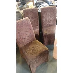 THREE DESIGNER UPOLSTERED CHAIRS
