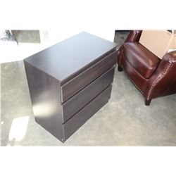 THREE DRAWER ESPRESSO DRESSER