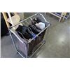 Image 1 : ROLLING LAUNDRY HAMPER WITH CONTENTS
