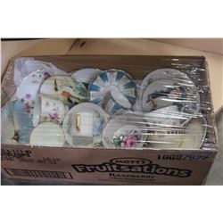 BOX OF CHINA CUPS AND SAUCERS