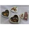 Image 1 : TWO HEART SHAPE DRESSER BOXES WITH CONTENTS