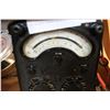 Image 2 : VINTAGE UNIVERSAL VOLTMETER AND WICKER BASKET WITH BOTTLES