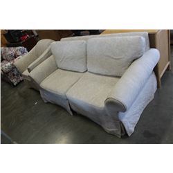 WHITE SOFA AND ARMCHAIR