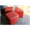 Image 1 : THREE LEATHER OTTOMANS