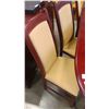 Image 2 : MAHOGANY FINISH DINING TABLE WITH 2 LEAFS AND 6 CHAIRS