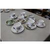 Image 2 : LOT OF 8 BONE CHINA TEACUPS