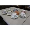 Image 2 : LOT OF 8 BONE CHINA TEACUPS