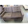 Image 2 : BROWN FABRIC LOVESEAT AND CHAIR