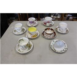 LOT OF 8 BONE CHINA TEACUPS