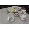 Image 2 : LOT OF 8 BONE CHINA TEACUPS