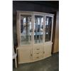 Image 1 : 2 PIECE WHITE CHINA CABINET