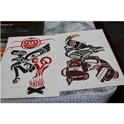 TWO SIGNED LIMITED EDTION FIRST NATIONS PRINTS