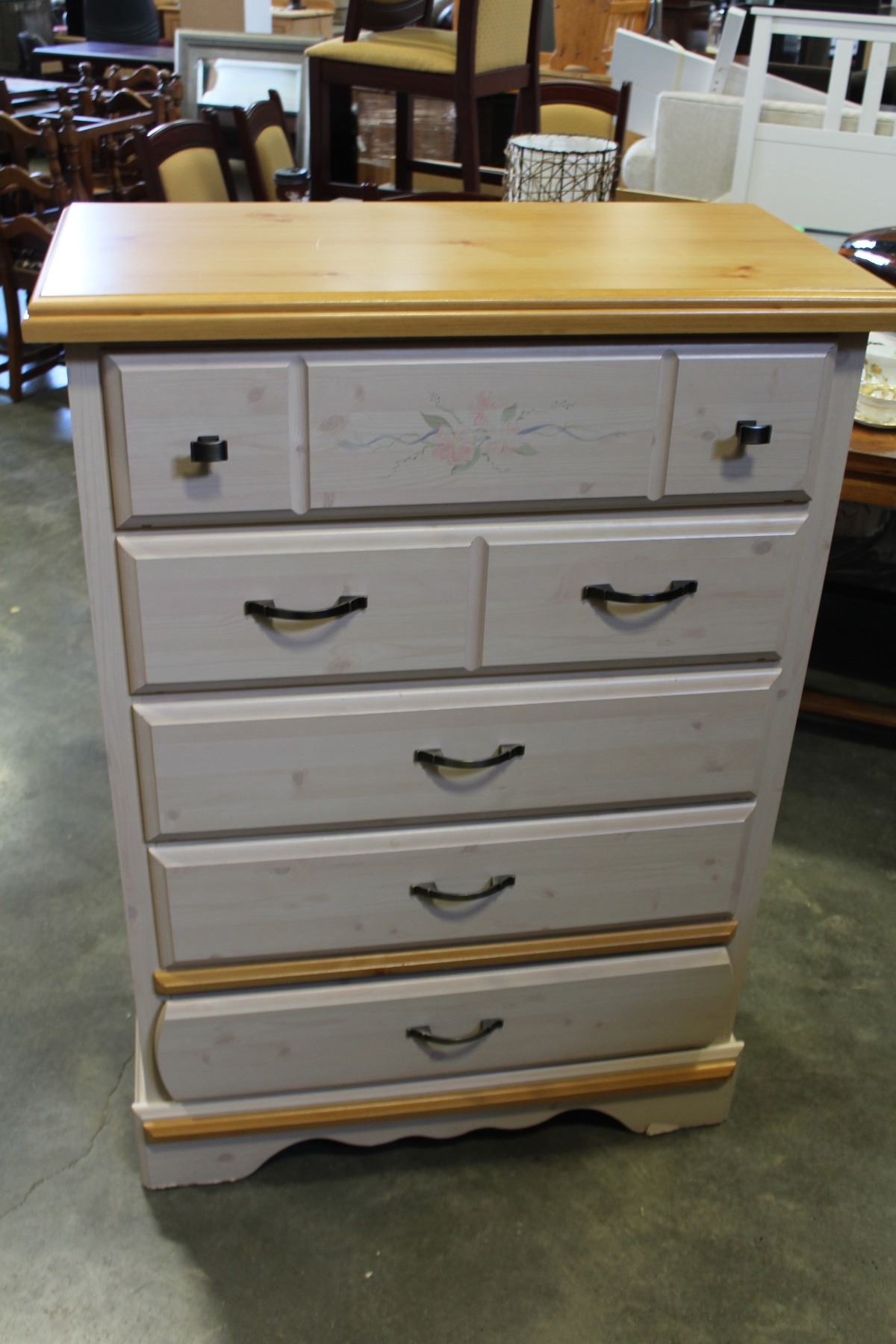 Five Drawer Kathy Ireland Highboy Dresser