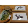 Image 2 : TWO CEDAR BOXES AND BURL PICTURE AND TREENWARE