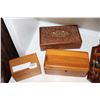 Image 1 : THREE VINTAGE WOOD DRESSER BOXES