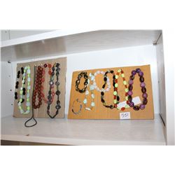 LOT OF STONE NECKLACES