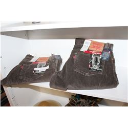 2 PAIRS OF NEW LEVI PANTS 34 32