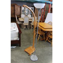 IKEA FLOOR LAMP AND WOOD FLOOR LAMP