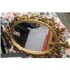 Image 1 : DECORATIVE FRAMED MIRROR AND HOLOGRAPHIC WOLF PICTURE