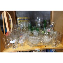 SHELF OF ESTATE GLASSWARES