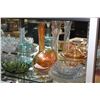 Image 1 : SHELF OF ANTIQUE AND DEPRESSION GLASSWARE