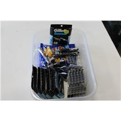 TRAY OF GILETTE RAZORS