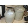 Image 1 : ONE GALLON CROCK WITH LID AND BALE HANDLED CROCK