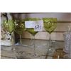 Image 1 : SET OF SIX VINTAGE COLORED WINE GLASSES