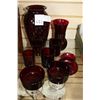Image 1 : LOT OF RUBY GLASSWARE