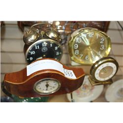 FOUR VINTAGE DESK CLOCKS